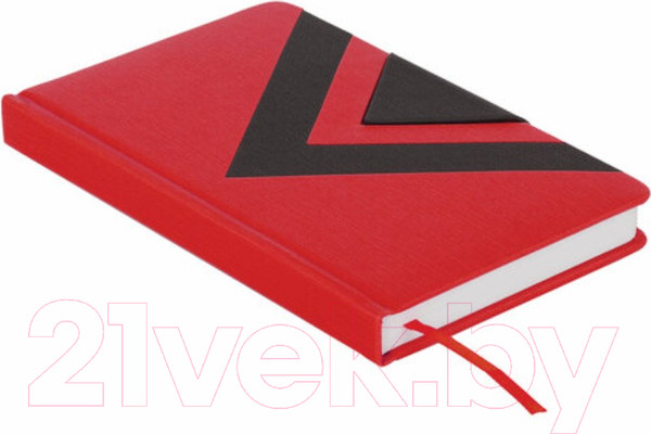 Изображение товара Ежедневник Brauberg Waves / 111874 (красный/черный, кожзам)