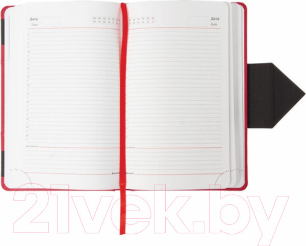 Изображение товара Ежедневник Brauberg Waves / 111874 (красный/черный, кожзам)