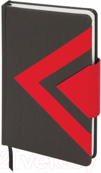 Изображение товара Ежедневник Brauberg Waves / 111876 (черный/красный, кожзам)