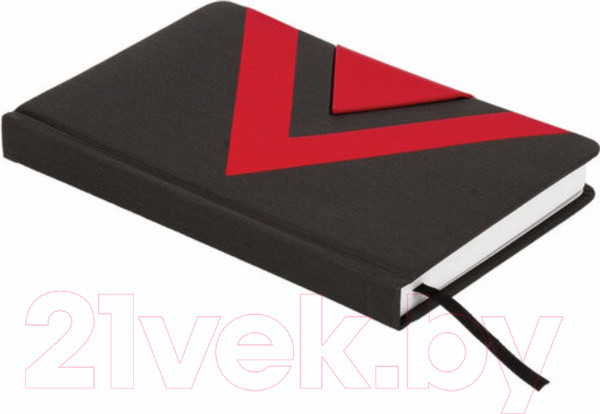 Изображение товара Ежедневник Brauberg Waves / 111876 (черный/красный, кожзам)