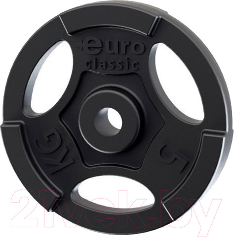 Изображение товара Диск для штанги EuroClassic ES-0245 (5кг, черный)