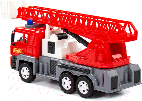 Изображение товара Автомобиль-вышка Полесье Алмаз Пожарный / 86723 (инерционный)