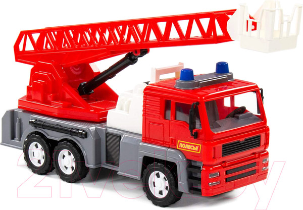 Изображение товара Автомобиль-вышка Полесье Алмаз Пожарный / 86723 (инерционный)