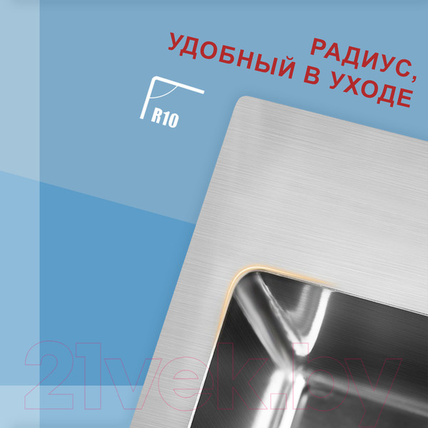 Изображение товара Мойка кухонная Avina HM6048 (нержавеющая сталь)