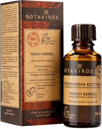 Изображение товара Масло косметическое Botavikos Персика из косточек жирное (30мл)