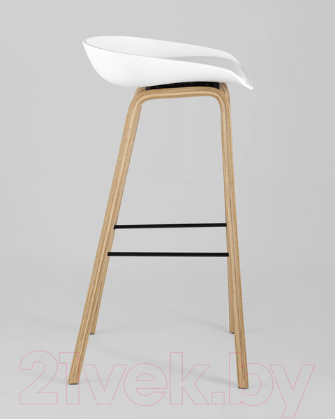 Изображение товара Стул барный Stool Group Libra с ПУ подушкой / 8319B (белый/деревянные ножки)