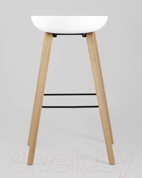 Изображение товара Стул барный Stool Group Libra с ПУ подушкой / 8319B (белый/деревянные ножки)