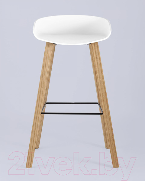Изображение товара Стул барный Stool Group Libra / 8319 (белый/деревянные ножки)