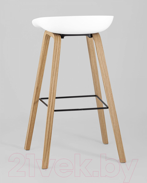 Изображение товара Стул барный Stool Group Libra / 8319 (белый/деревянные ножки)