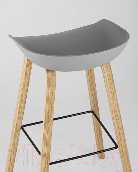 Изображение товара Стул барный Stool Group Libra / 8319 (серый/деревянные ножки)