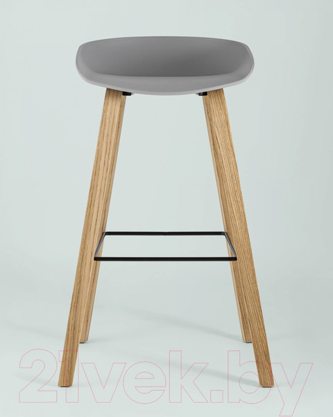 Изображение товара Стул барный Stool Group Libra / 8319 (серый/деревянные ножки)