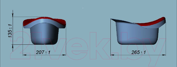 Изображение товара Детский горшок Kidwick Королевский / KW080104 (белый)