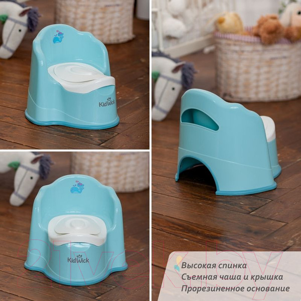 Изображение товара Детский горшок Kidwick Королевский / KW080204 (голубой)