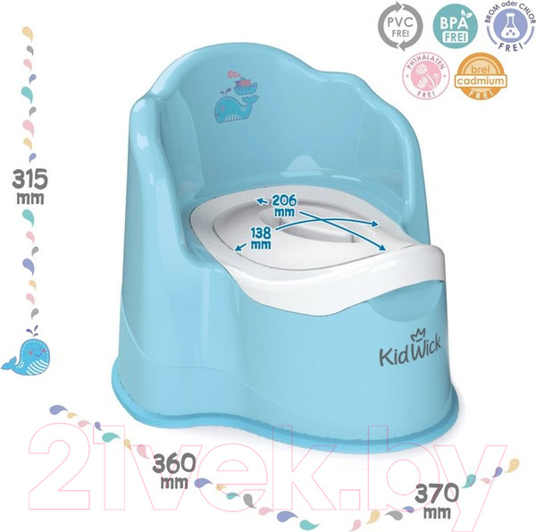Изображение товара Детский горшок Kidwick Королевский / KW080204 (голубой)