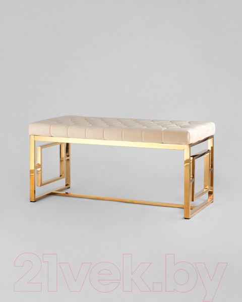 Изображение товара Банкетка Stool Group Бруклин / BENCH-012-TG-BG (вельвет бежевый/сталь золото)