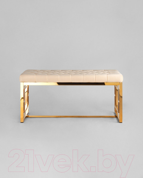 Изображение товара Банкетка Stool Group Бруклин / BENCH-012-TG-BG (вельвет бежевый/сталь золото)