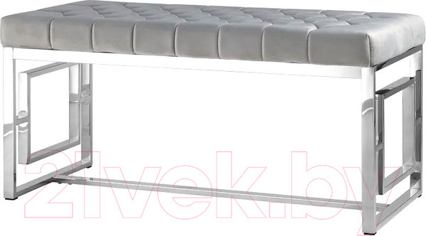Изображение товара Банкетка Stool Group Бруклин / BENCH-012-GR (вельвет серый/сталь серебристый)