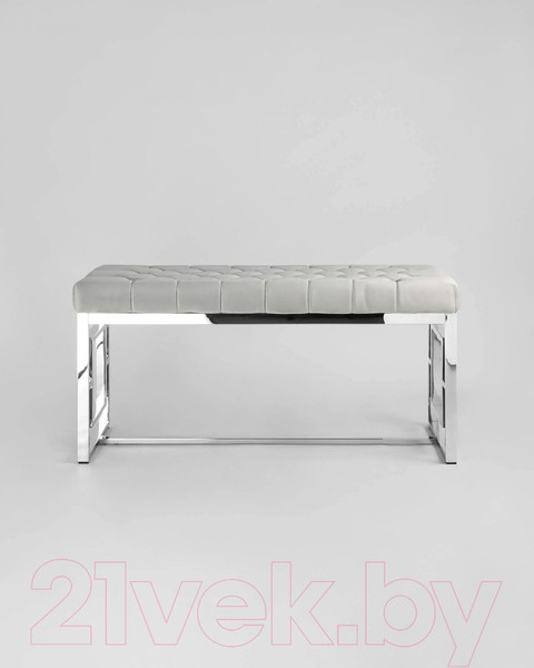 Изображение товара Банкетка Stool Group Бруклин / BENCH-012-GR (вельвет серый/сталь серебристый)