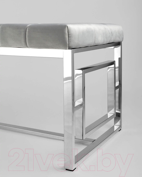 Изображение товара Банкетка Stool Group Бруклин / BENCH-012-GR (вельвет серый/сталь серебристый)