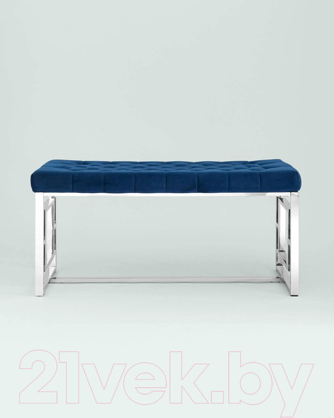 Изображение товара Банкетка Stool Group Бруклин / BENCH-012 (вельвет синий/сталь серебристый)