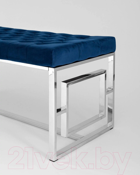 Изображение товара Банкетка Stool Group Бруклин / BENCH-012 (вельвет синий/сталь серебристый)
