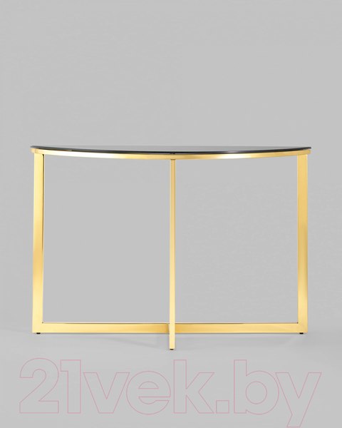 Изображение товара Консольный столик Stool Group Альба 115x30 / ECST-095-SR-TG (стекло черное/сталь золото)