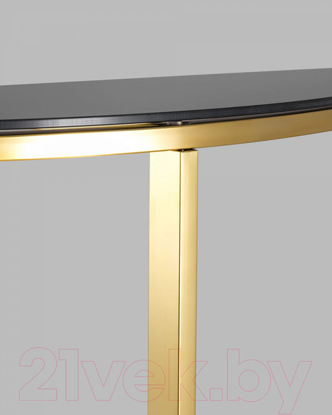 Изображение товара Консольный столик Stool Group Альба 115x30 / ECST-095-SR-TG (стекло черное/сталь золото)