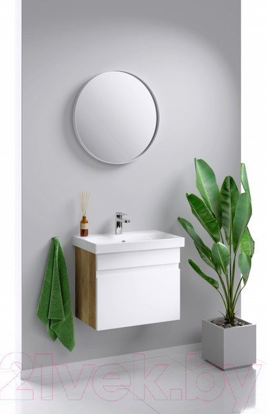 Изображение товара Тумба с умывальником Aqwella Smart 60 / SRT0106DB (дуб балтийский)