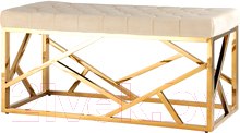 Изображение товара Банкетка Stool Group Арт Деко / BENCH-016-TG-BG (вельвет бежевый/сталь золото)