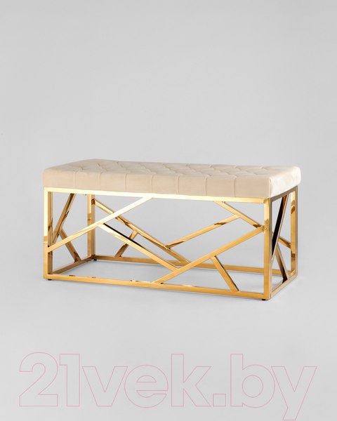 Изображение товара Банкетка Stool Group Арт Деко / BENCH-016-TG-BG (вельвет бежевый/сталь золото)