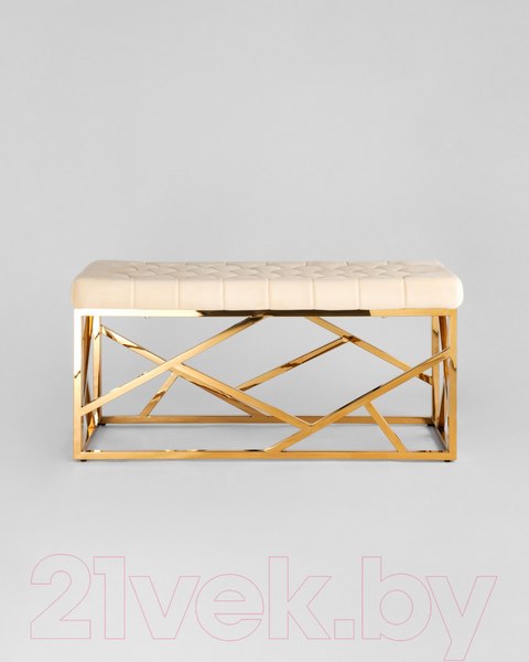 Изображение товара Банкетка Stool Group Арт Деко / BENCH-016-TG-BG (вельвет бежевый/сталь золото)