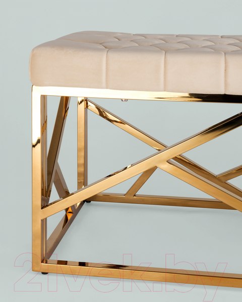 Изображение товара Банкетка Stool Group Арт Деко / BENCH-016-TG-BG (вельвет бежевый/сталь золото)