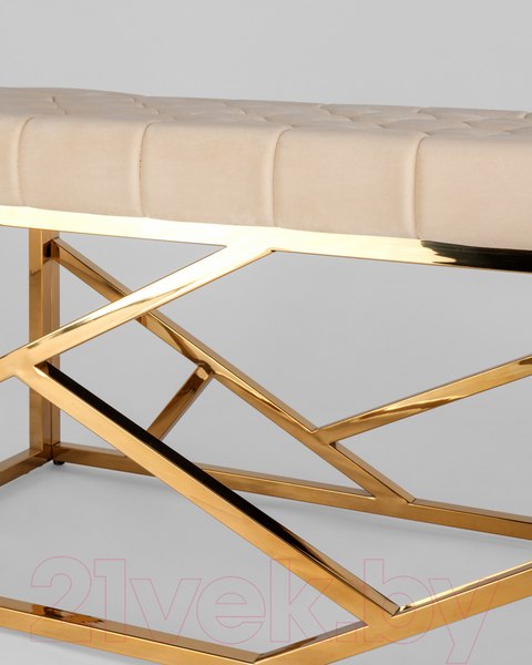 Изображение товара Банкетка Stool Group Арт Деко / BENCH-016-TG-BG (вельвет бежевый/сталь золото)