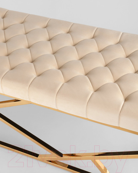 Изображение товара Банкетка Stool Group Арт Деко / BENCH-016-TG-BG (вельвет бежевый/сталь золото)