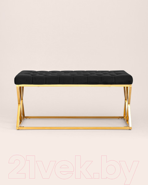 Изображение товара Банкетка Stool Group Инсигния / BENCH-011-TG (вельвет черный/сталь золото)