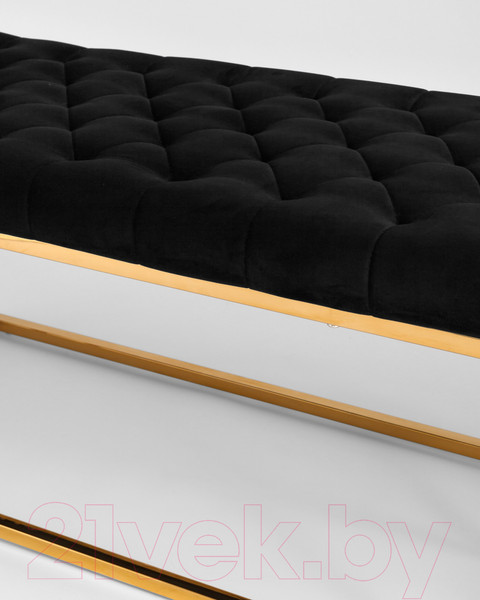 Изображение товара Банкетка Stool Group Инсигния / BENCH-011-TG (вельвет черный/сталь золото)