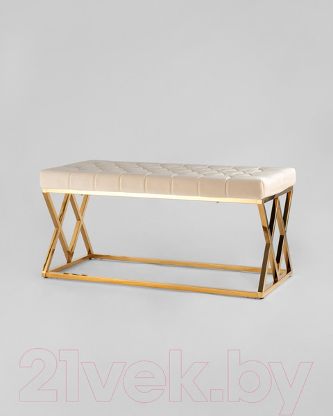 Изображение товара Банкетка Stool Group Инсигния / BENCH-011-TG-BG (вельвет бежевый/сталь золото)