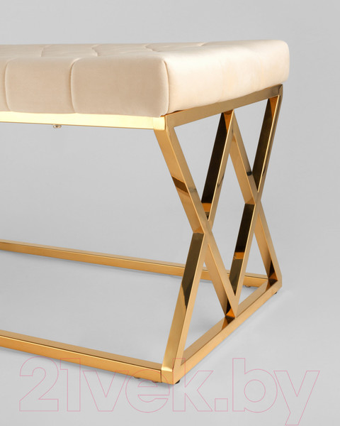 Изображение товара Банкетка Stool Group Инсигния / BENCH-011-TG-BG (вельвет бежевый/сталь золото)