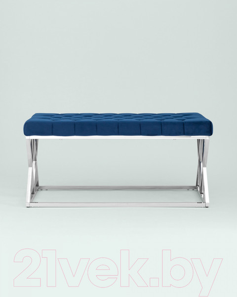 Изображение товара Банкетка Stool Group Инсигния / BENCH-011 (вельвет синий/сталь серебристый)