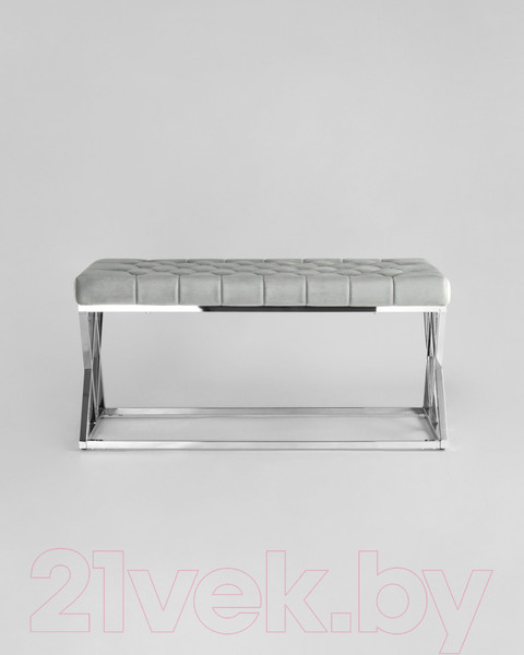 Изображение товара Банкетка Stool Group Инсигния / BENCH-011-GR (вельвет серый/сталь серебристый)