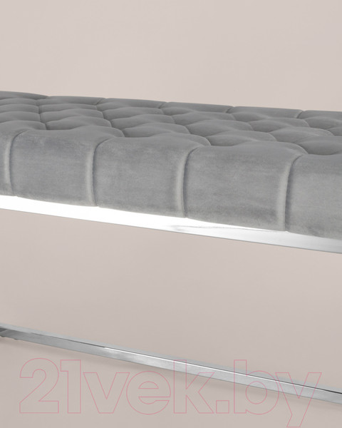 Изображение товара Банкетка Stool Group Инсигния / BENCH-011-GR (вельвет серый/сталь серебристый)