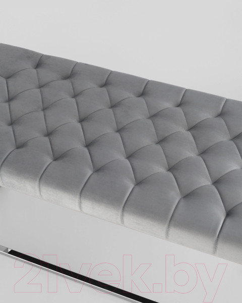 Изображение товара Банкетка Stool Group Инсигния / BENCH-011-GR (вельвет серый/сталь серебристый)