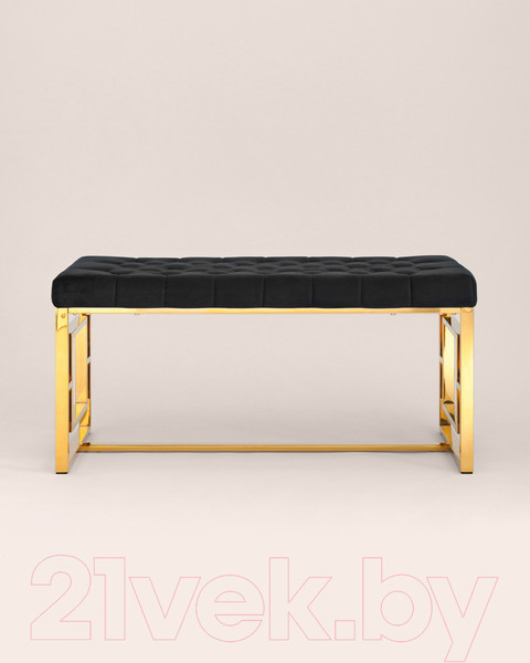 Изображение товара Банкетка Stool Group Бруклин / BENCH-012-TG (вельвет черный/сталь золото)