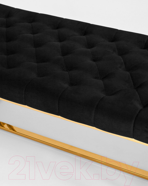 Изображение товара Банкетка Stool Group Бруклин / BENCH-012-TG (вельвет черный/сталь золото)