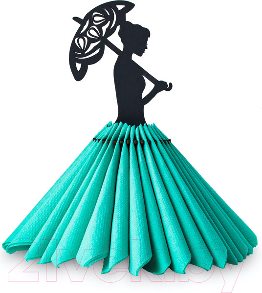 Изображение товара Салфетница EWA Дама с зонтиком (черный)