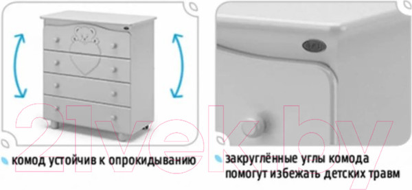 Изображение товара Комод пеленальный Nuovita Fortuna (слоновая кость)