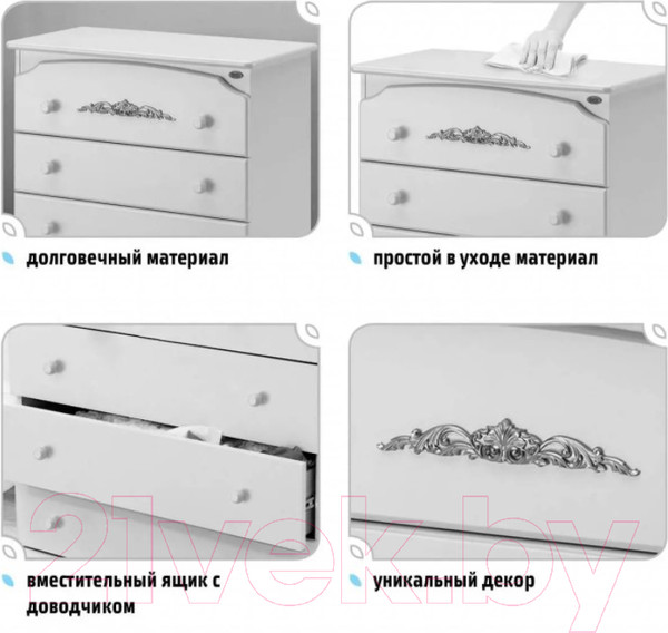 Изображение товара Комод пеленальный Nuovita Furore (белый)