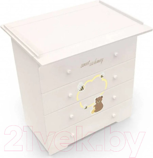 Изображение товара Комод пеленальный Nuovita Stanzione Honey Bear (ваниль)