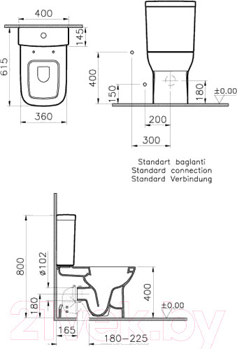Изображение товара Чаша унитаза напольного VitrA S20 / 5512B003-0092