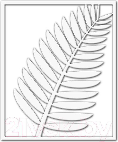 Изображение товара Декор настенный Arthata Лист папоротника 60x80-V / 050-1 (белый)